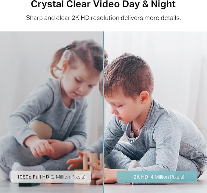 Kasa 2K QHD Security Camera Pan/Tilt, Starlight Sensor for Color Night Vision, Motion Detection for Baby & Pet Monitor, 2-Way Audio, Cloud & SD Card Storage, Works with Alexa & Google Home (KC410S) KasaSmartbyTP-Link