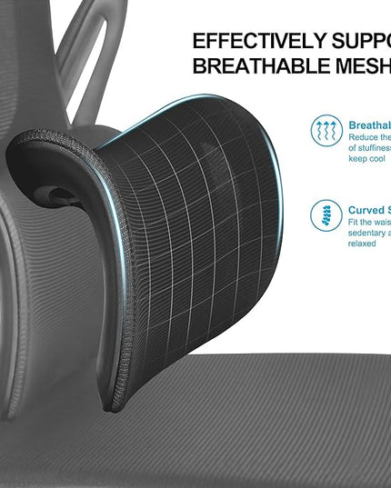 Misolant Ergonomic Office Chair, Desk Chair with Lumbar Support, Mesh Office Chair, Ergonomic Chair with Adjustable Headrest and Armrest,Comfortable Office Chair for Home（Black） - LeafyLoom