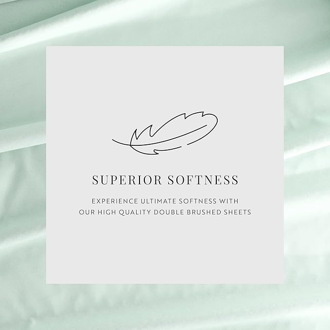 Linen Market Bed Sheets for Twin Size Bed (Mint) - Sleep Better Than Ever with These Soft and Cooling Twin Sheets - Deep Pocket Fits 16" Thick Beds - 3 Piece Twin Sheet Set - LeafyLoom