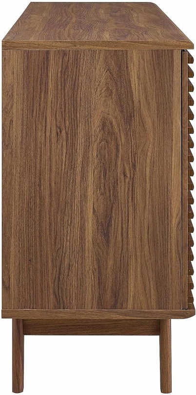 Modway Render 63" Mid-Century Modern Sideboard Buffet Table or TV Stand in Walnut - LeafyLoom