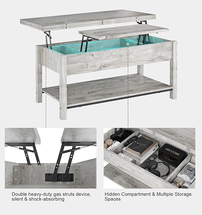 FABATO coffee table, Gray - LeafyLoom