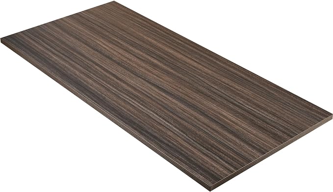 Kaboon Universal Tabletop 45.67"x23.62", Solid One-Piece Melamine Table Top, Double Desk L-Desk Floating Desk DIY, Home and Office,Eucalyptus/Dark Walnut - LeafyLoom