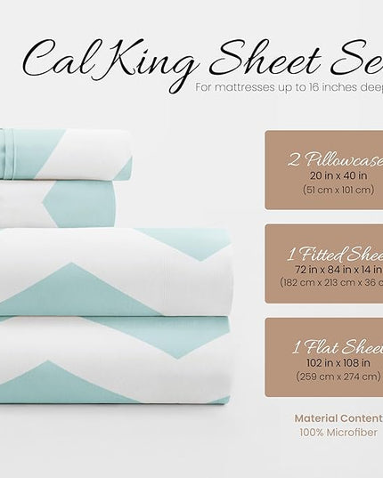 Linen Market 3 Piece Twin Bedding Sheet Set (Turquoise Arrow) - Sleep Better Than Ever with These Ultra-Soft & Cooling Bed Sheets for Your Twin Size Bed - Deep Pocket Fits 16" Mattress - LeafyLoom