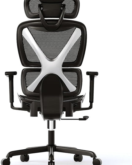 GABRYLLY Ergonomic Office chair with Lumbar Support, Big and Tall Mesh Chairs with Adjustable 3D Arms, Headrest & Soft Seat, Large Desk Chair for Home Gaming,Black - LeafyLoom