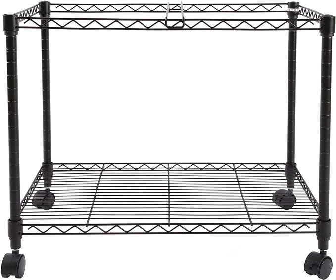 Finnhomy Premium 1-Tier Metal Rolling File Cart for Letter Size and Legal Size Folder, Black - LeafyLoom