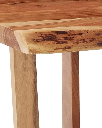 Alaterre Furniture Berkshire Live Edge Solid Wood 42 inch Coffee Table, Natural - LeafyLoom