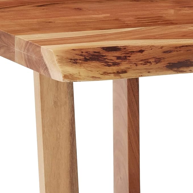 Alaterre Furniture Berkshire Live Edge Solid Wood 42 inch Coffee Table, Natural - LeafyLoom