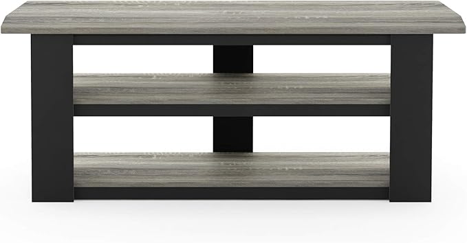 FURINNO Parsons 42-in TV Entertainment Center, French Oak Grey - LeafyLoom