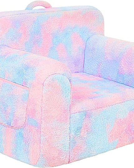 Toddler First Chair, Baby Chairs Comfy Toddler for Boys and Girls for Ages 18 Months and Up, Fits Any Decor (Dark Tie-Dye) - LeafyLoom