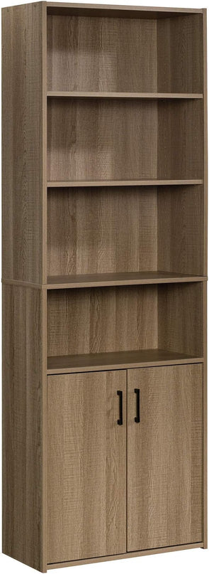 Sauder Beginnings Bookcase With Doors/ Book shelf, Summer Oak finish - LeafyLoom