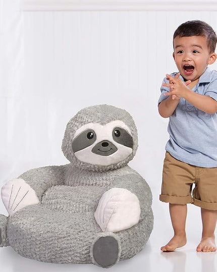 Trend Lab Sloth Toddler Chair Plush Character Kids Chair Comfy Furniture Pillow Chair for Boys and Girls, 21 x 19 x 19 inches - LeafyLoom