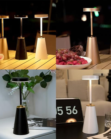 Touch Desk Lamps for Bedroom, Cordless Table Lamps for Nightstand with USB Rechargeable Battery, Dimmable Bedside Lamps Set of 2 & LED Desk Light for Bar Cafe Camping Office Living Room Outdoor - LeafyLoom
