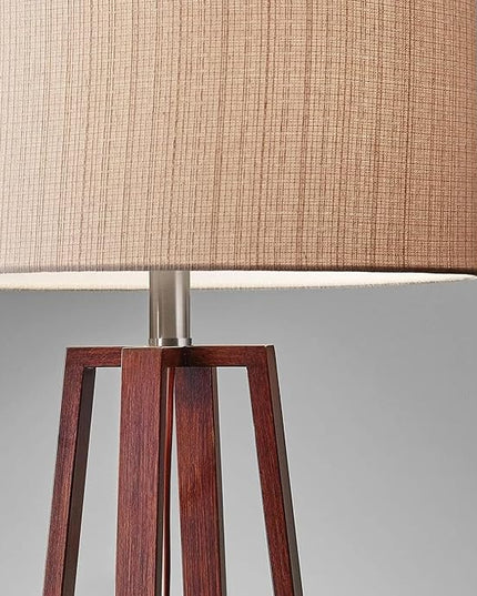 Adesso 1503-15 Quinn Table Lamp, 23.75 in., 150 W Incandescent/CFL, Walnut Birch Wood, 1 Wooden Lamp - LeafyLoom
