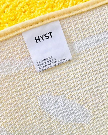 Playtime Cozy Lemon Cute Fruits Half Round Shaped Bedroom Bathroom Doorway Kitchen Floor Rug Carpet Water Absorption Non-Slip mat for Kid's Room (Yellow, 45 * 65CM) - LeafyLoom