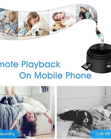 Secret Camera Spy Camera WiFi Home Security Camera Mini Hidden Camera Video Recorder Night Vision Live Feed Playback Phone App Control Nanny Cam Pet Camera X+W+EI+UNION
