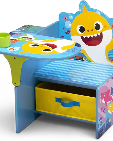 Baby Shark Chair Desk with Storage Bin - Ideal for Arts & Crafts, Snack Time, Homeschooling, Homework & More by Delta Children - LeafyLoom