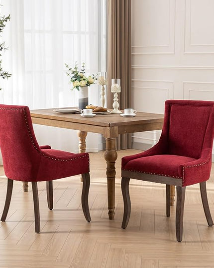 NicBex Haerin-SD-00087-LWJ Dining Chairs, 22.8"x20.8"x35.4", Burgundy - LeafyLoom