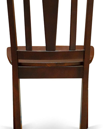 East West Furniture Oxford 5 Piece Room Furniture Set Includes a Square Kitchen Table and 4 Dining Chairs, 36x36 Inch, Mahogany - LeafyLoom