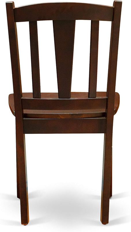 East West Furniture Oxford 5 Piece Room Furniture Set Includes a Square Kitchen Table and 4 Dining Chairs, 36x36 Inch, Mahogany - LeafyLoom
