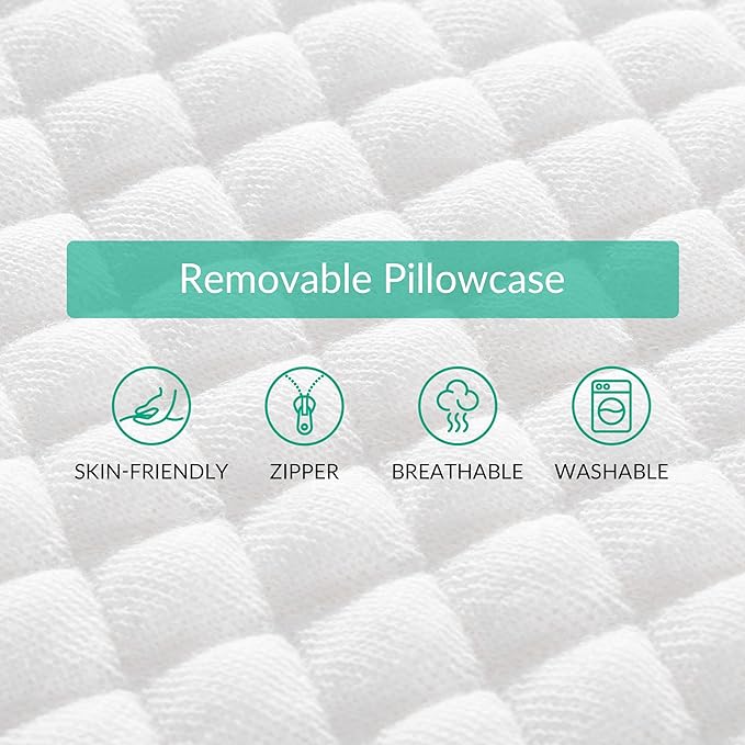 AM AEROMAX 2.75 Inches Standard Size Hyper Slim Memory Foam Pillow for Stomach and Back Sleepers - Thin, Flat Design for Cervical Neck Alignment and Deeper Sleep. - LeafyLoom