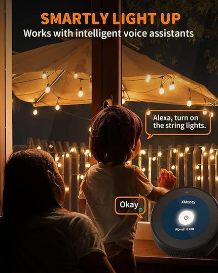 XMCOSY+ Smart Outdoor String Lights, 150Ft G40 Globe Patio Lights with 75 LED Bulbs, WiFi & APP Control, Work with Alexa, Extendable Waterproof Dimmable LED String Lights for Outside, Porch, Cafe XMcosy
