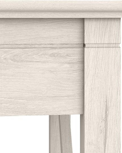 Bush Furniture Key West Writing Table for Home Office | Small Modern Farmhouse Desk, 48W, Linen White Oak - LeafyLoom