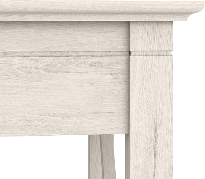 Bush Furniture Key West Writing Table for Home Office | Small Modern Farmhouse Desk, 48W, Linen White Oak - LeafyLoom