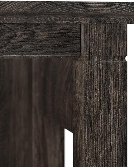 Bush Furniture Key West Tall 5 Shelf Bookcase in Dark Gray Hickory - LeafyLoom