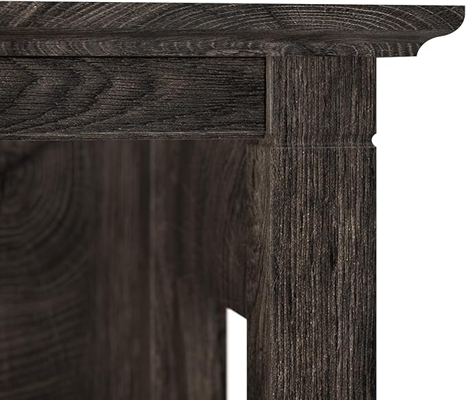 Bush Furniture Key West Tall 5 Shelf Bookcase in Dark Gray Hickory - LeafyLoom