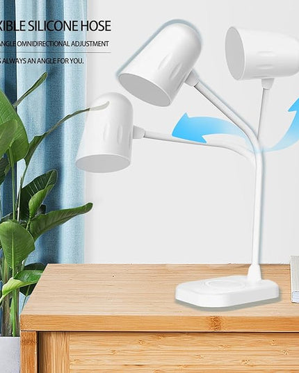 Led desk lamp with wireless charger, Bluetooth Speaker, Dimmable Table Lamp with 3 Lighting Mode, Touch Control, USB Charging Port Desk Light for Home Office Dorm Reading Work Study ( Color : Black ) - LeafyLoom