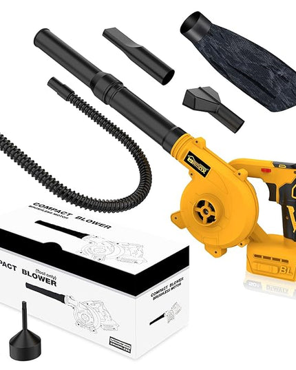 Cordless Leaf Blower for DEWALT 20V Max Battery, 2-in-1 Handle Electric Blower + Vacuum Cleaner, 6 Variable Speed Up to 180MPH, Electric Jobsite Air Blower with Brushless Motor (Battery Not Included) - LeafyLoom