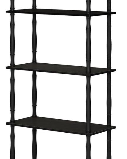 Furinno Turn-N-Tube 5-Tier Multipurpose Shelf / Display Rack / Storage Shelf / Bookshelf, Classic Tubes, Espresso/Black - LeafyLoom