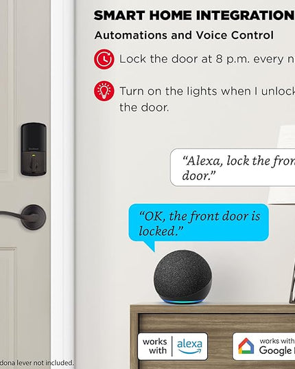 Kwikset Halo Wi-Fi Smart Lock, Keyless Entry Door Deadbolt, Geofence Auto-Unlock, Grade AAA Certified, No Hub Easy Install, Venetian Bronze Lifetime Finish Warranty, Backlit Keypad Kwikset