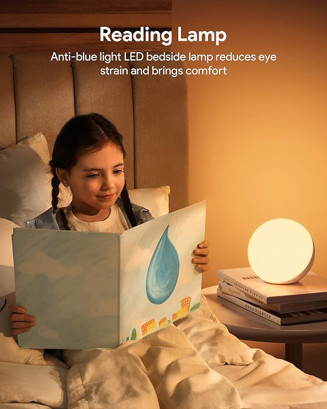 Hifree Touch Lamp, Multicolor Night Light for Kids, Small LED Table Lamp for Bedroom, Dimmable Bedside Lamp with Warm & White Light HifreeDirect