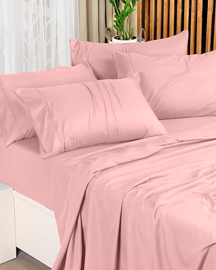 Utopia Bedding Queen Bed Sheets Set - 4 Piece Bedding - Brushed Microfiber - Shrinkage and Fade Resistant - Easy Care (Queen, Pink) - LeafyLoom
