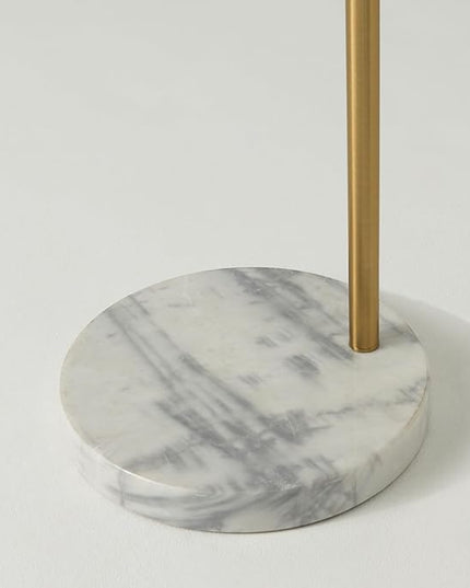 Brightech Olivia Floor Lamp, Arc Lamp for Living Rooms, Standing Lamp with LED Light Bulbs for Bedroom Reading, Great Living Room Décor, Tall Lamp for Offices – Brass/Gold - LeafyLoom