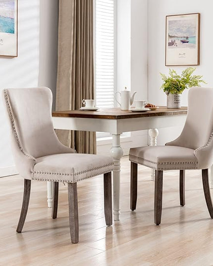 NicBex Haerin-SD-00116-LWJ Dining Chairs, 27.4"x20.4"x37.4", Beige - LeafyLoom