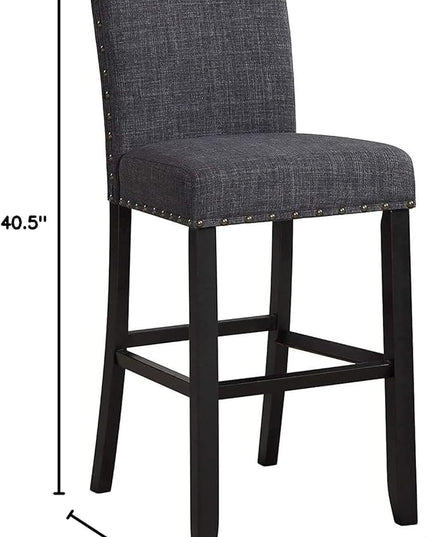 New Classic Furniture Crispin Counter Chair, Granite - LeafyLoom