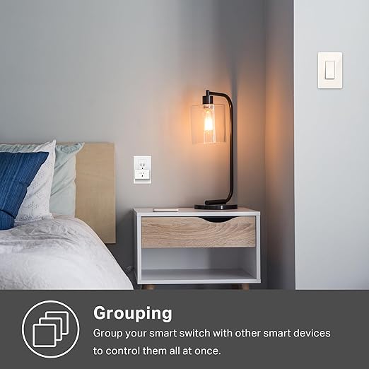 Kasa Smart Light Switch HS200-LA, Light Almond, Single Pole,Neutral Wire Required, 2.4GHz Wi-Fi Light Switch Compatible with Alexa and Google Home, UL Certified, No Hub Required KasaSmartbyTP-Link