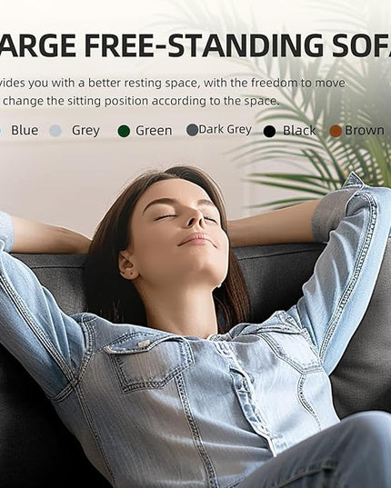 L-Shaped Sectional Modern Sofa - Convertible Sofa Sleeper Sofa Bed Couch Set with Reversible Chaise, Lounge Sofa Modular Cloud Sofa for Living Room Apartment Small Space (Black) - LeafyLoom