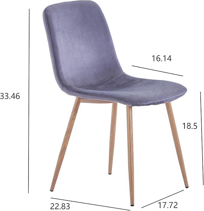 NicBex Haerin-SD-00381-LWJ Dining Chairs, 22.8"x17.7"x33.5", Blue - LeafyLoom