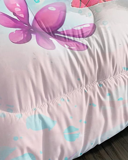 CVHOUSE Kawaii Sea Turtle Comforter Set Queen Size,Ocean Theme Bedding Set for Girls Kids,Tie Die Turtle Quilt Set Ocean Turtle Duvet Set Ocean Decor 3 Pieces - LeafyLoom