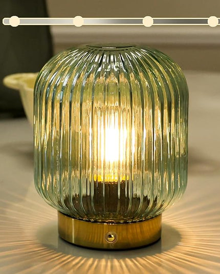 MJ PREMIER Rechargeable Battery Operated Lamp Cordless Lamp Portable Dimmable Brightness Lamps USB LED Table Light with Memory Function Emergency Lamp for Power Outage for Indoor,Outdoor Green - LeafyLoom