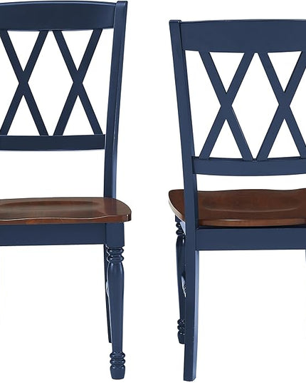 Crosley Furniture Shelby Dining Chairs (Set of 2), Navy - LeafyLoom