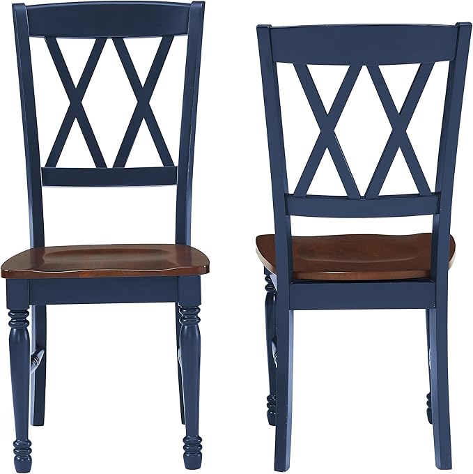 Crosley Furniture Shelby Dining Chairs (Set of 2), Navy - LeafyLoom