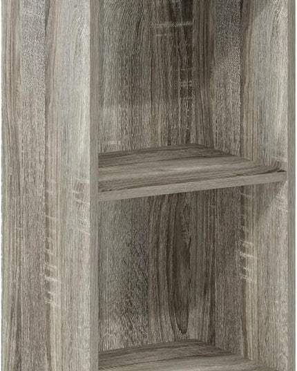 Furinno Luder Shelf Bookcase with 1 Door Storage Cabinet, French Oak - LeafyLoom