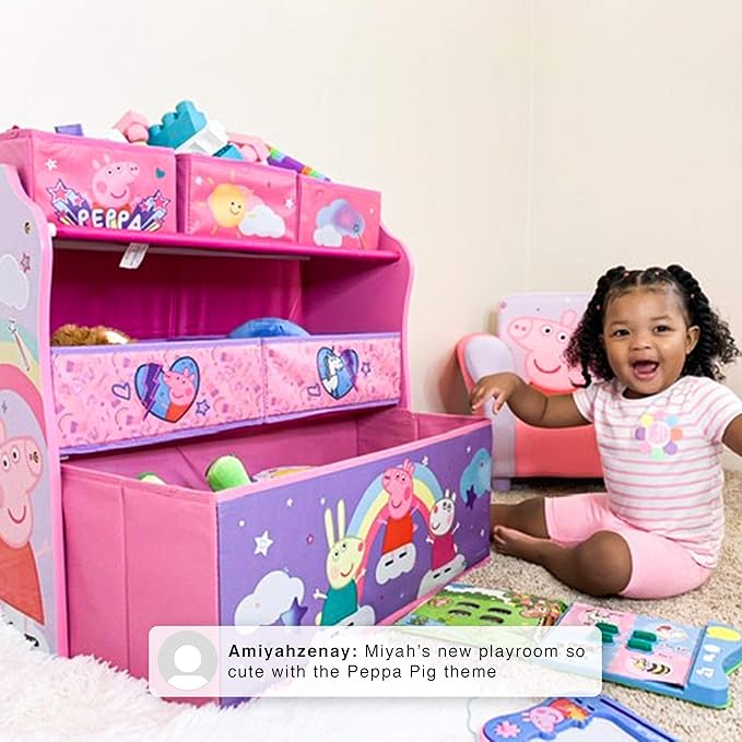 Delta Children Design & Store 6 Bin Toy Storage Organizer, Peppa Pig - LeafyLoom
