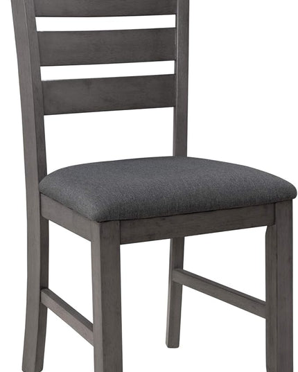 Farmhouse Rustic 6-Piece Dining Room Sets, includes 1 Table, 4 Upholstered Side Chairs and 1 Bench, Gray, 60" L x 36" W x 30.3" H - LeafyLoom