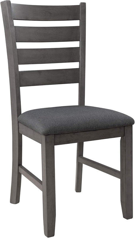 Farmhouse Rustic 6-Piece Dining Room Sets, includes 1 Table, 4 Upholstered Side Chairs and 1 Bench, Gray, 60" L x 36" W x 30.3" H - LeafyLoom