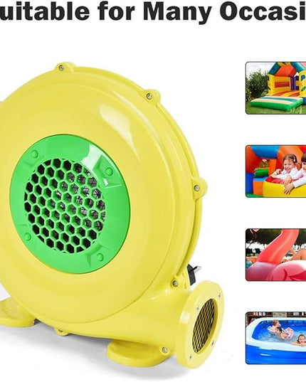 COSTWAY Bounce House Blower for Inflatable Bounce House Bouncy Castle,Yellow/Green - LeafyLoom